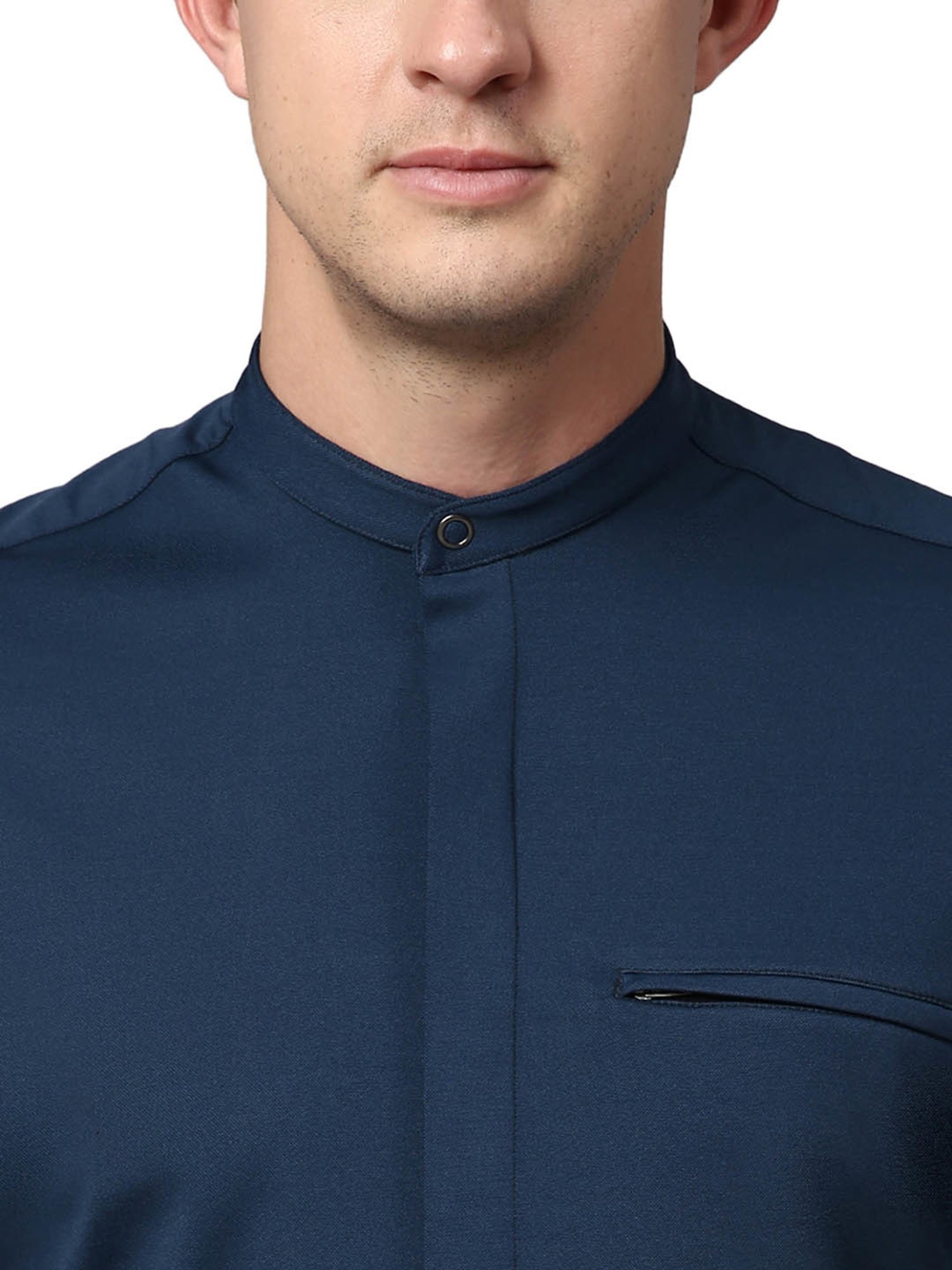 Slowave Navy Regular Fit Shirt