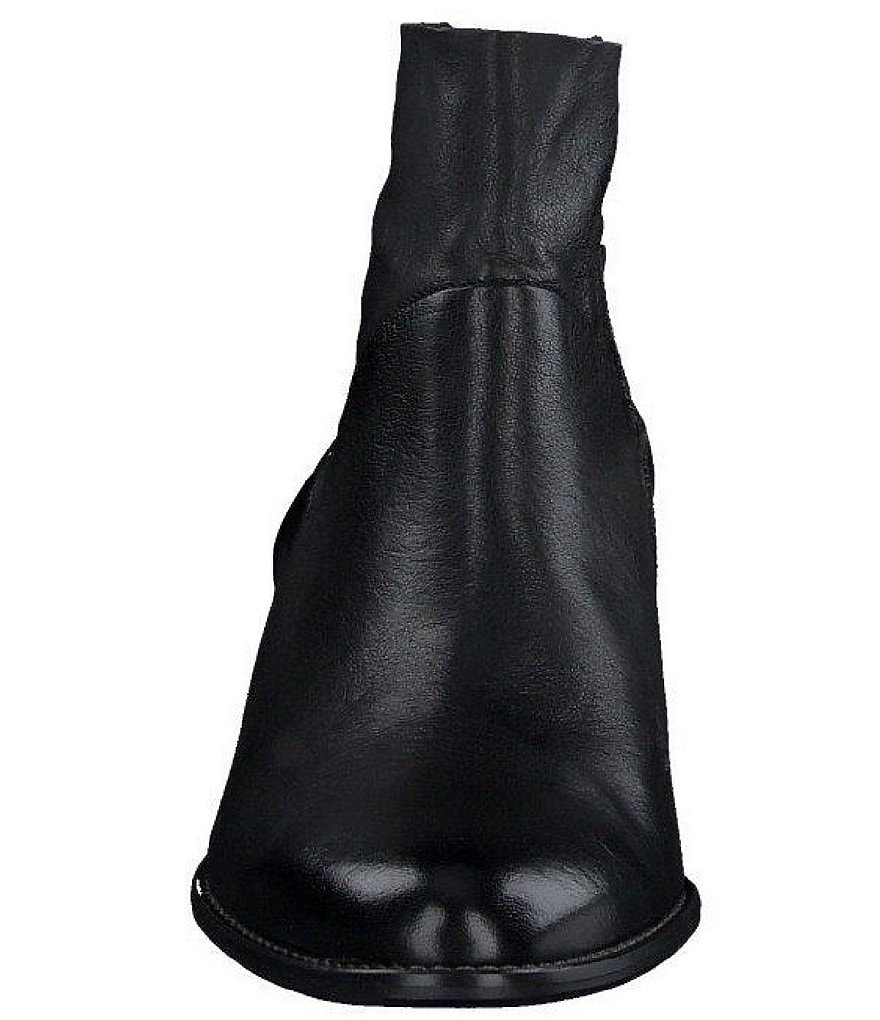 Paul Green Nelly Leather Block Heel Booties