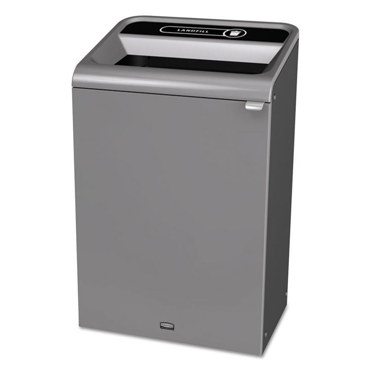 Rubbermaid 1961623 Configure Indoor Recycling Waste Receptacle, 23 Gal, Gray, Paper