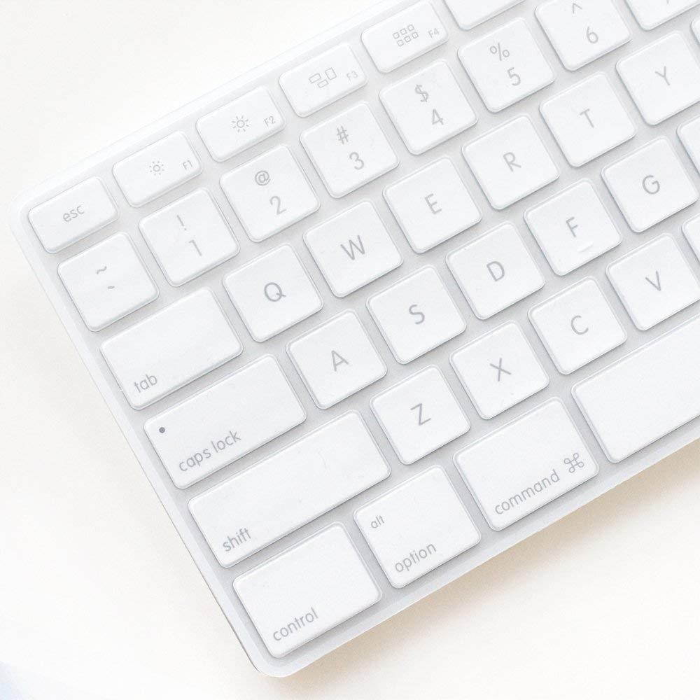 ProElife Silicone Full Size Ultra Thin Keyboard Cover Skin for Apple iMac Keyboard with Numeric Keypad Wired USB MB110LL/B-A1243 (Clear)