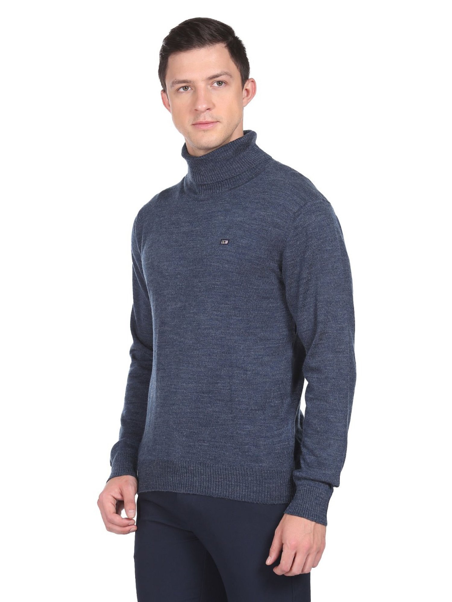 Arrow Sports Blue Regular Fit Sweater