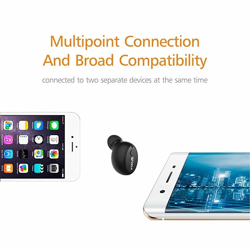 F10 Mini Bluetooth Earbud Smallest Wireless Invisible Headphone with 6 Hour Playtime Car Headset with Mic for iPhone and Android Smart Phones(One Pcs)