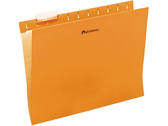 UNIVERSAL Hanging File Folder 1/5 Tab Letter Orange 25/BX 14122