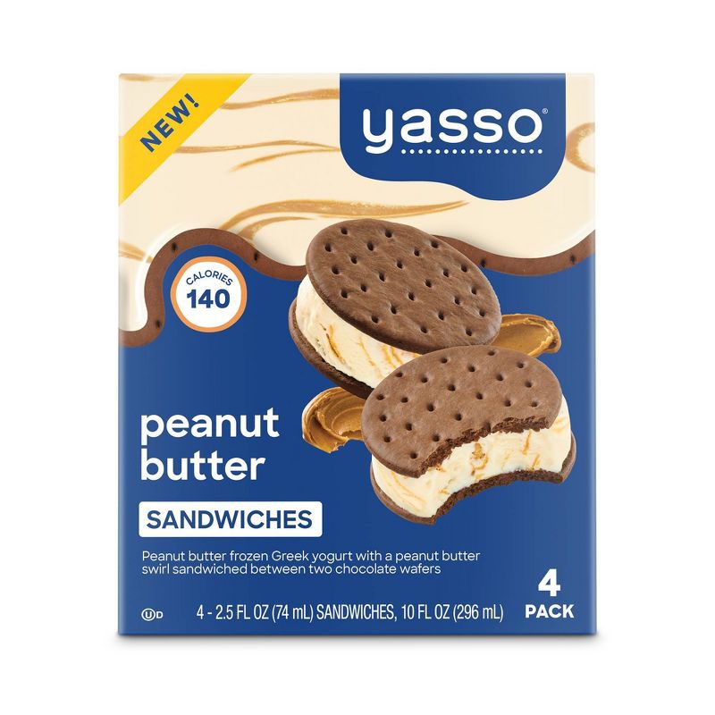 Yasso Peanut Butter Frozen Greek Yogurt Sandwich - 10oz/4ct