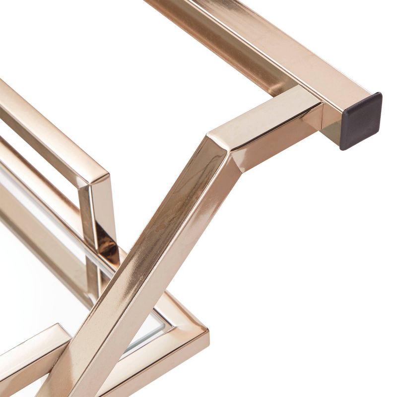 Rosanne Champagne Bar Cart Gold - Inspire Q