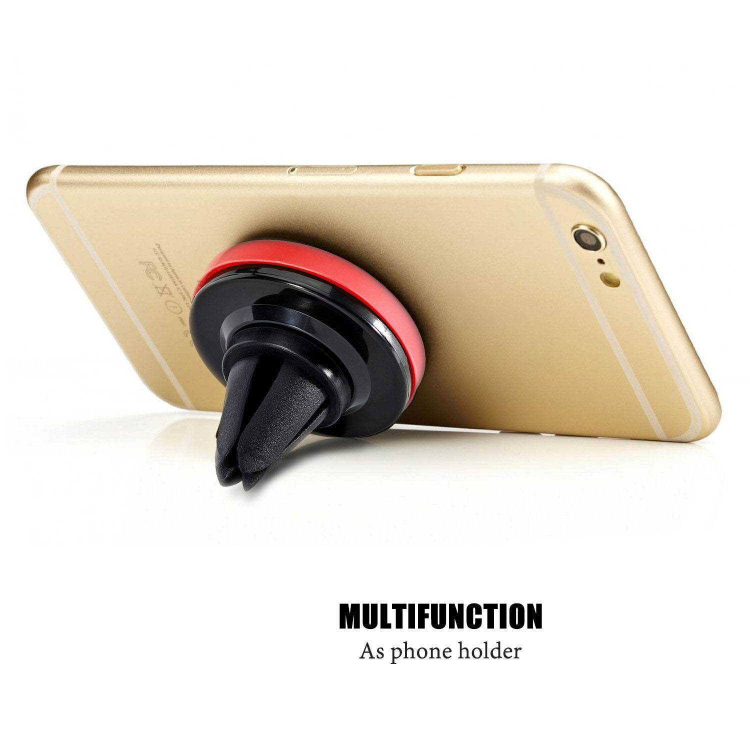 LENTION Air Vent Phone Support,Magnetic Mobile Stand 360&deg; Rotating Phone Holder Car Mount for iPhone, iPod, Smart Phone, PSP, GPS - Blue