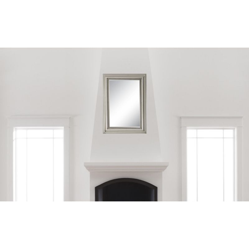 Rectangle Stuart Beaded Decorative Wall Mirror Silver - Uttermost