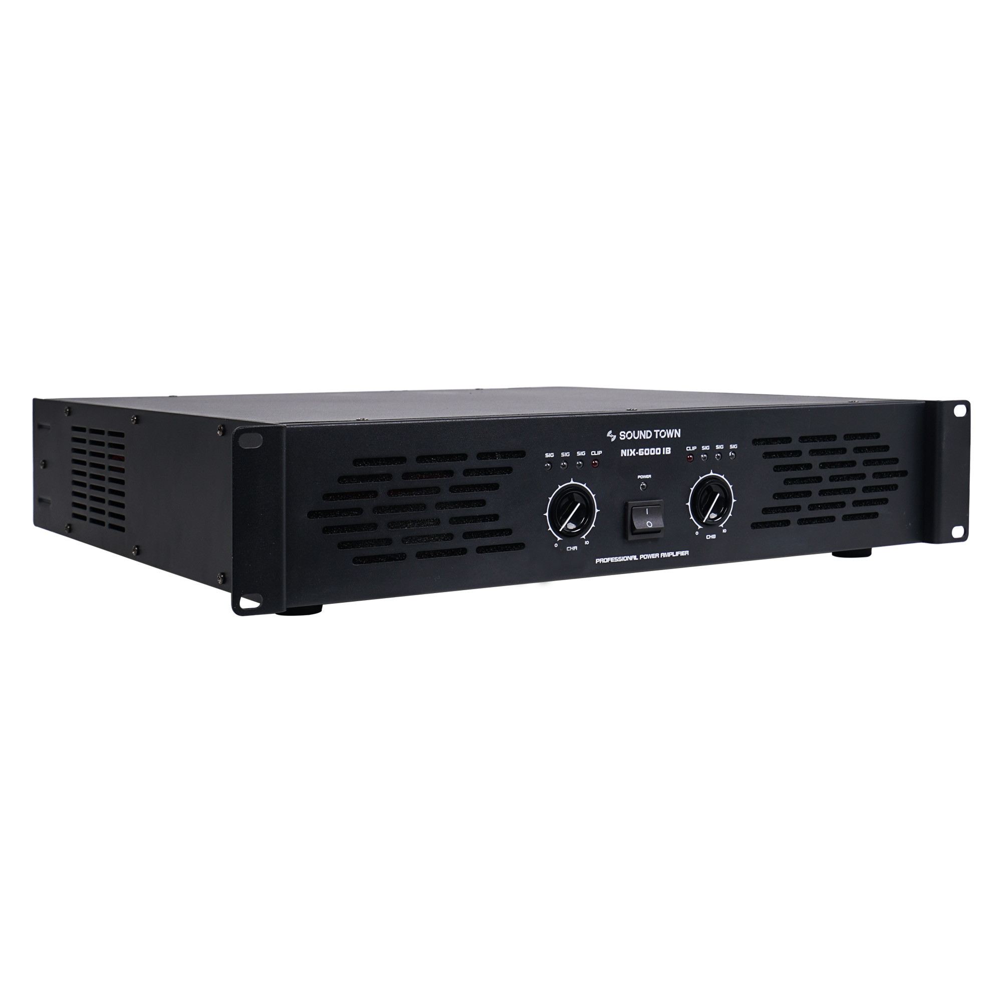 Sound Town Professional Dual-Channel, 2 x 1500W at 4-ohm, 6000W Peak Output Power Amplifier (NIX-6000IB)