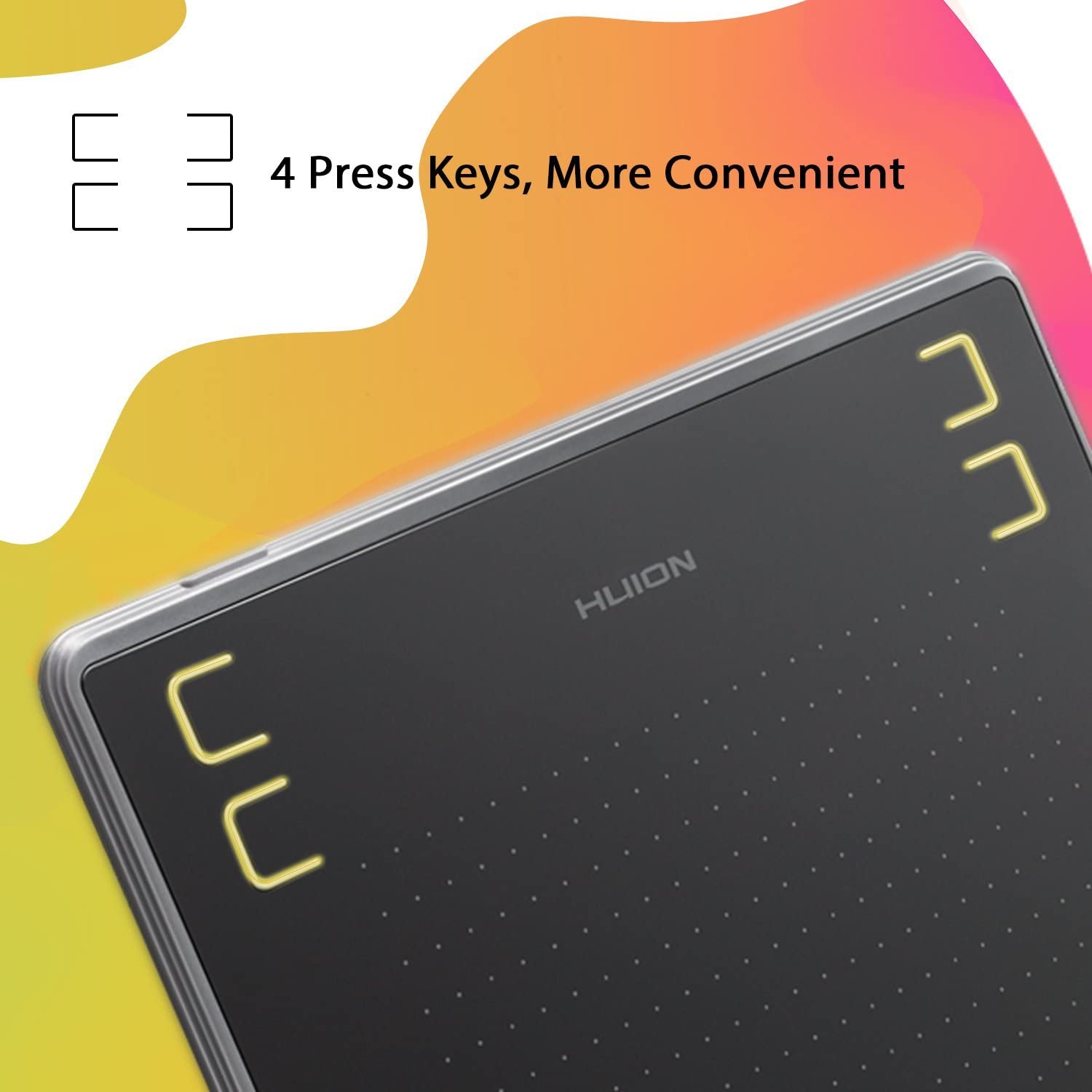 Huion Inspiroy H430P OSU Graphic Drawing Tablet with Battery-Free Stylus 4 Press Keys, Compatible with Chromebook, Android, Windows and Mac