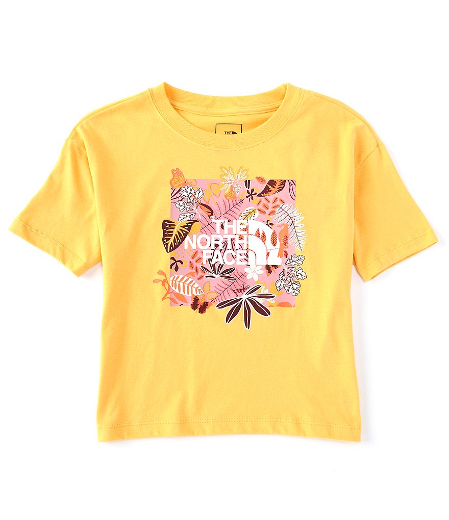 The North Face Little/Big Girls 5-18 Short-Sleeve Tropical Floral Fill Logo Tee