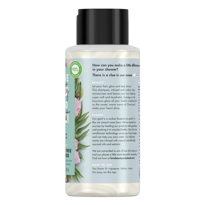 Love Beauty & Planet Indian Lilac and Clove Leaf Positively Shine Sulfate Free Shampoo - 13.5 fl oz