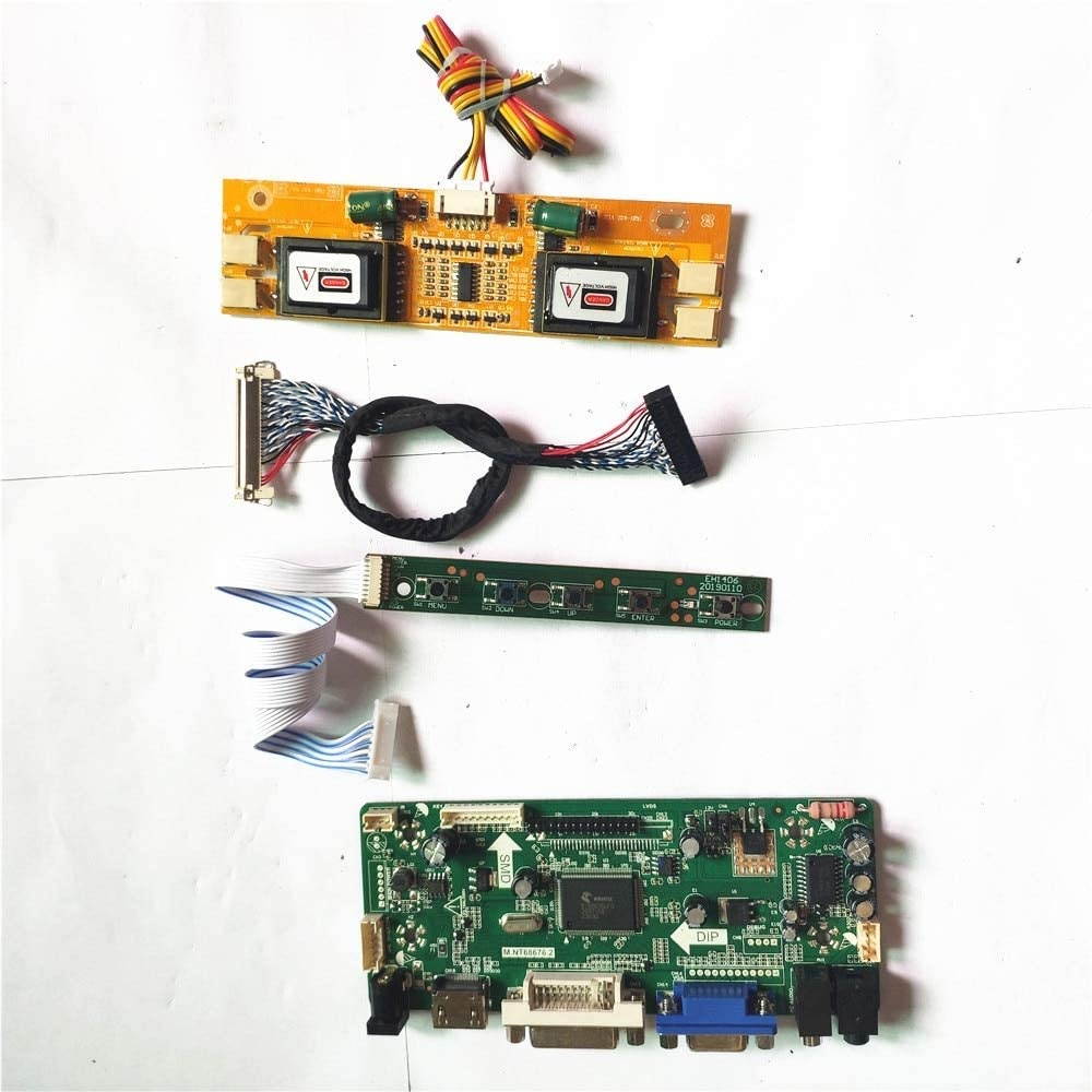 for LM170E01-A5NJ/A5NQ 17" 12801024 M.NT68676 Screen Controller Drive Board CCFL LVDS 30Pin LCD Monitor Panel HDMI+VGA+DVI Kit (LM170E01-A5NJ)