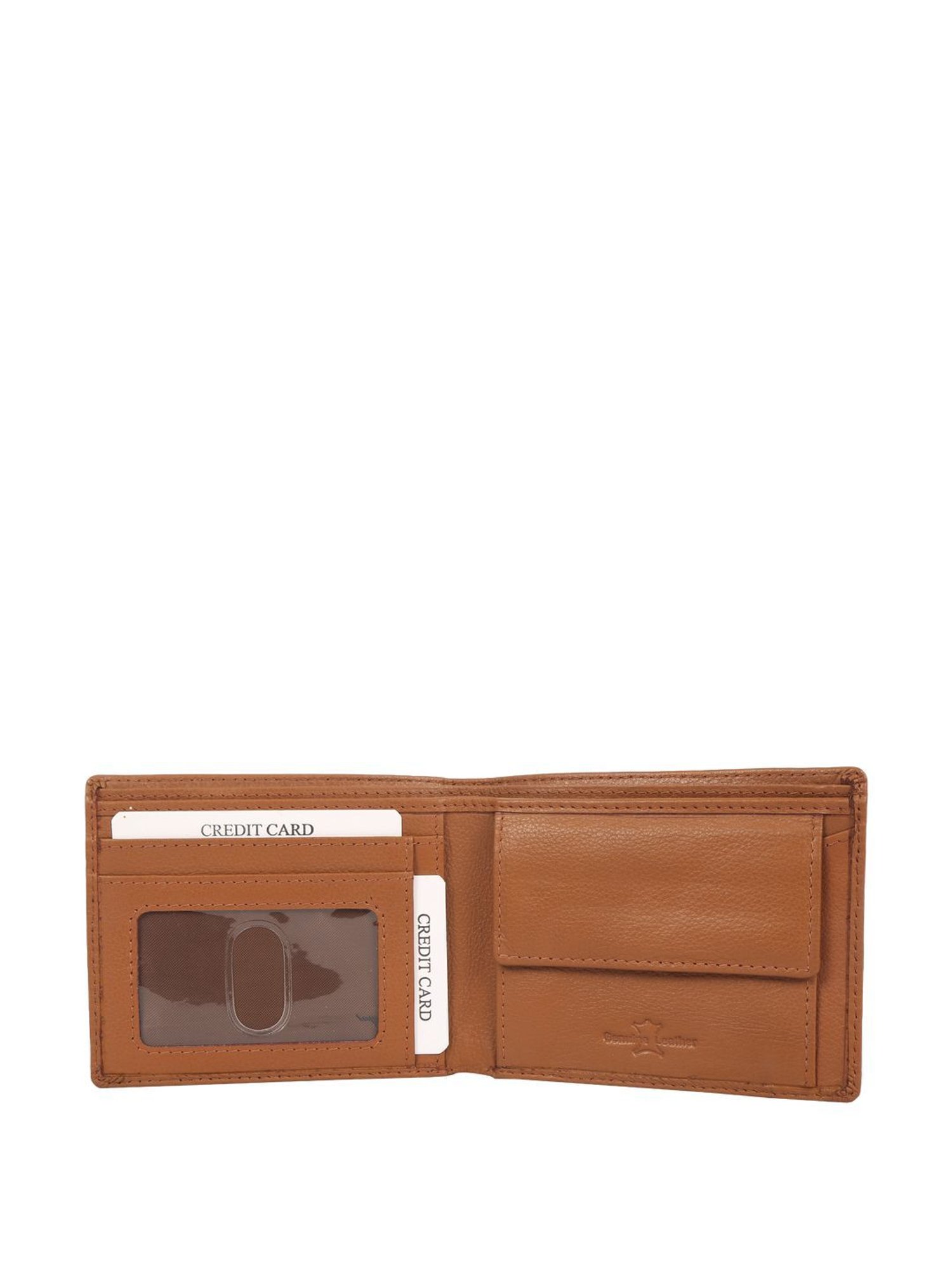 BULCHEE Tan Casual Leather Bi-Fold Wallet for men