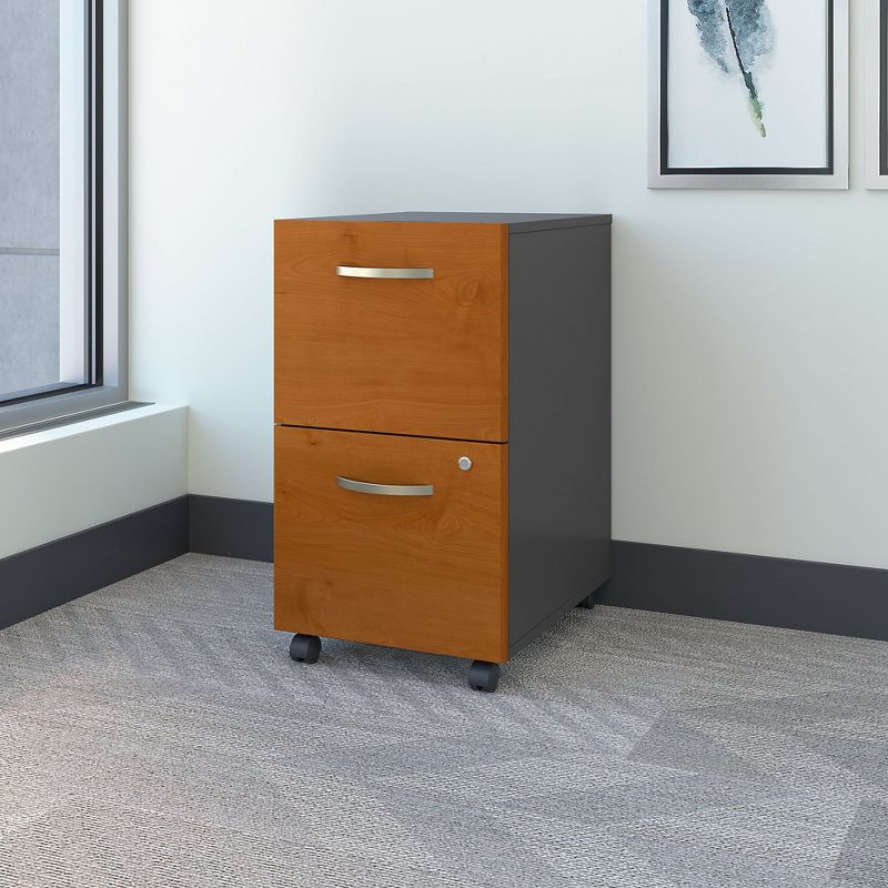 Bush Series C Natural Cherry 2 Drawer Mobile Pedestal WC72452