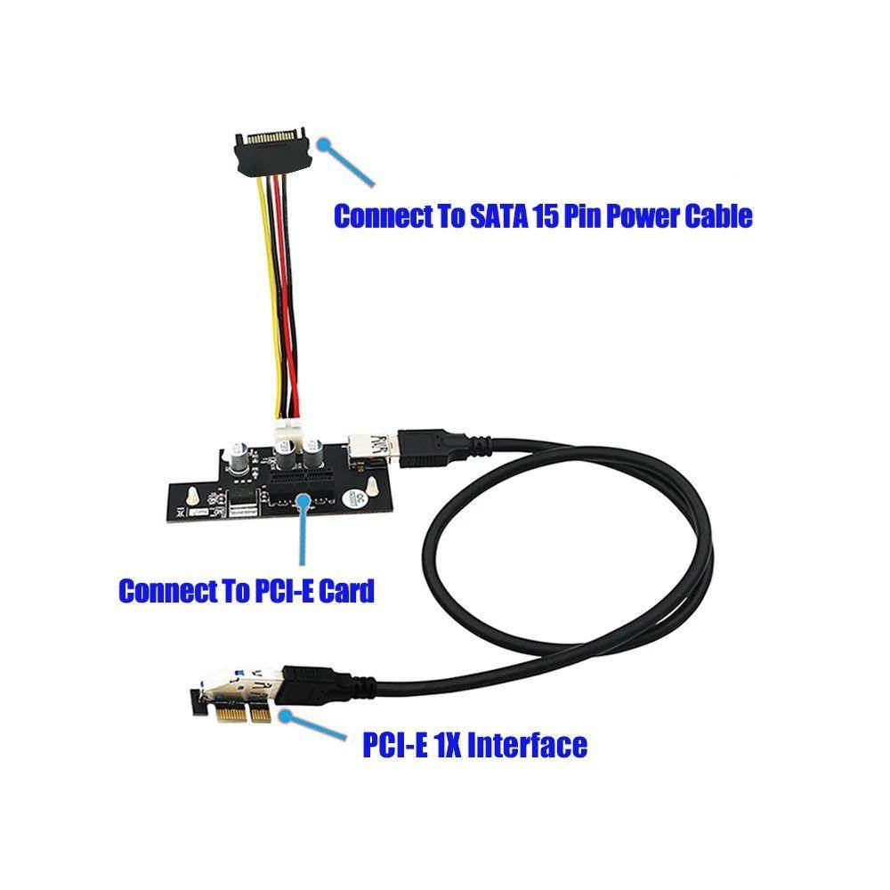 PCI Express Extension Cord PCI-E 1X to 1x/4x/8x/16x Extension Card Adapter Card