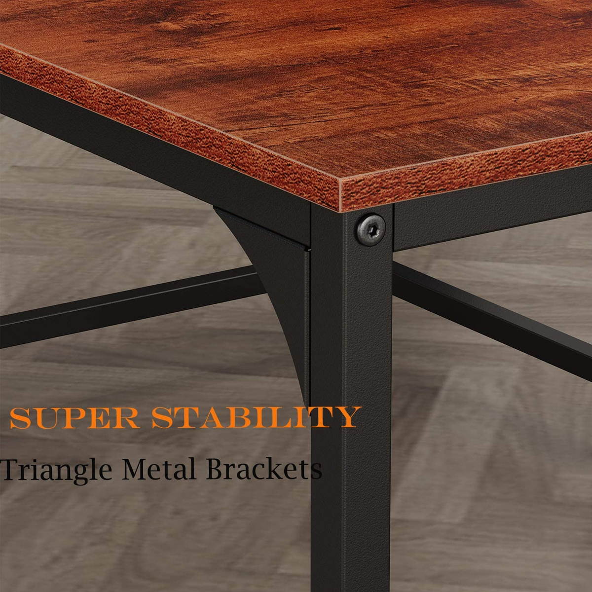 L-Shaped Computer Desk, 66-Inch Corner Desk for Study, with CPU stand Home Office Writing Workstation, Gaming Table, Space-Saving, Easy Assembly, Industrial Design, Sandalwood,GT172