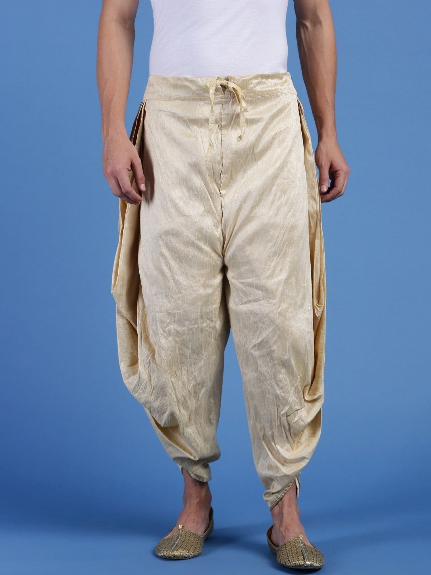 Sanwara Beige Regular Fit Embroidered Dhotis