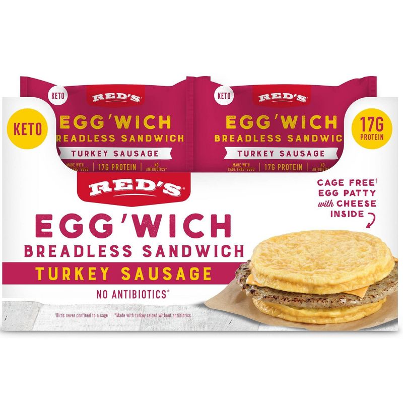 Red's Frozen Turkey Sausage Egg'wich - 3.9oz