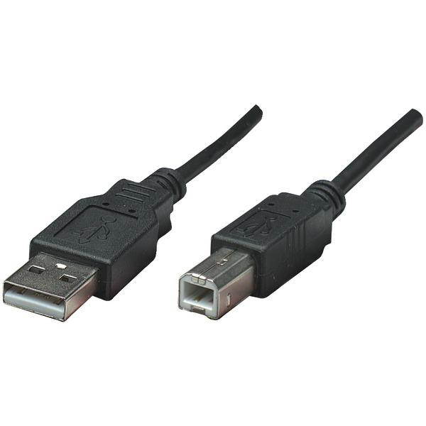 MANHATTAN 374507 High-Speed USB A-Male to B-Male Cable, 1.5ft