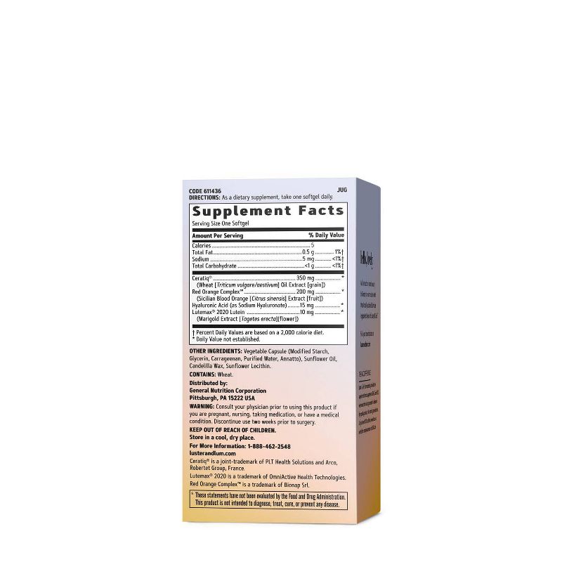 Luster & Lum Glisten Skin Hydration Dietary Supplements - 30ct