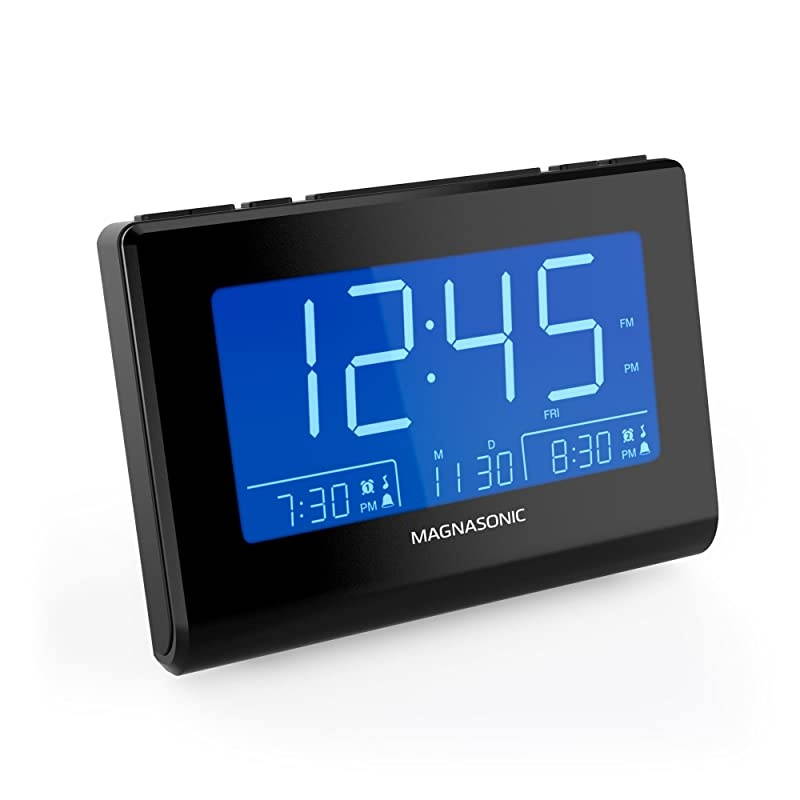 Alarm Clock Radio with USB Charging for Smartphones amp Tablets Auto Dimming Dual Gradual Wake Alarm Battery Backup Auto Time Set Large 48quot LED Display AMFM CR63