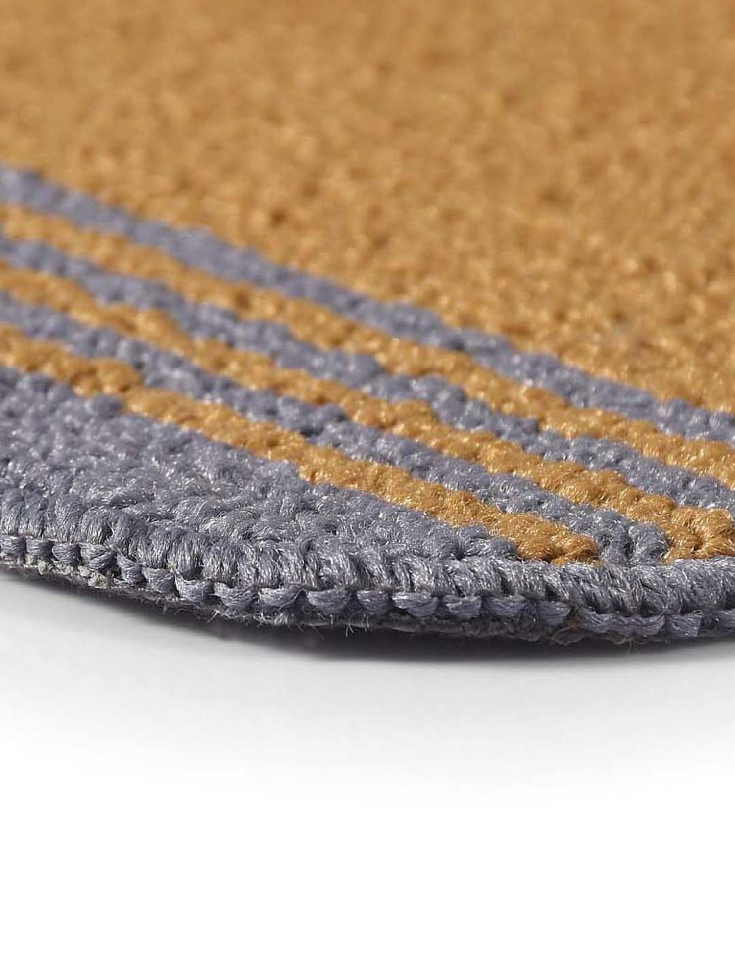 Saral Home Mustard & Grey Polypropylene Large Antiskid & Washable Power Carpet