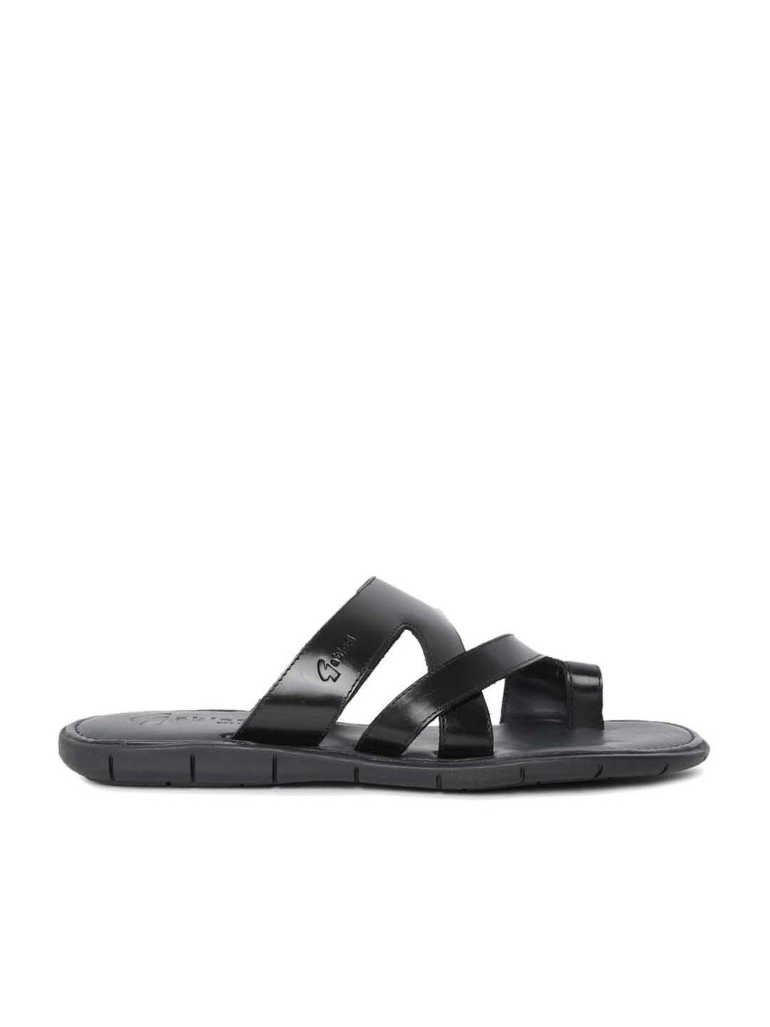Gabicci Men's Black Toe Ring Sandals