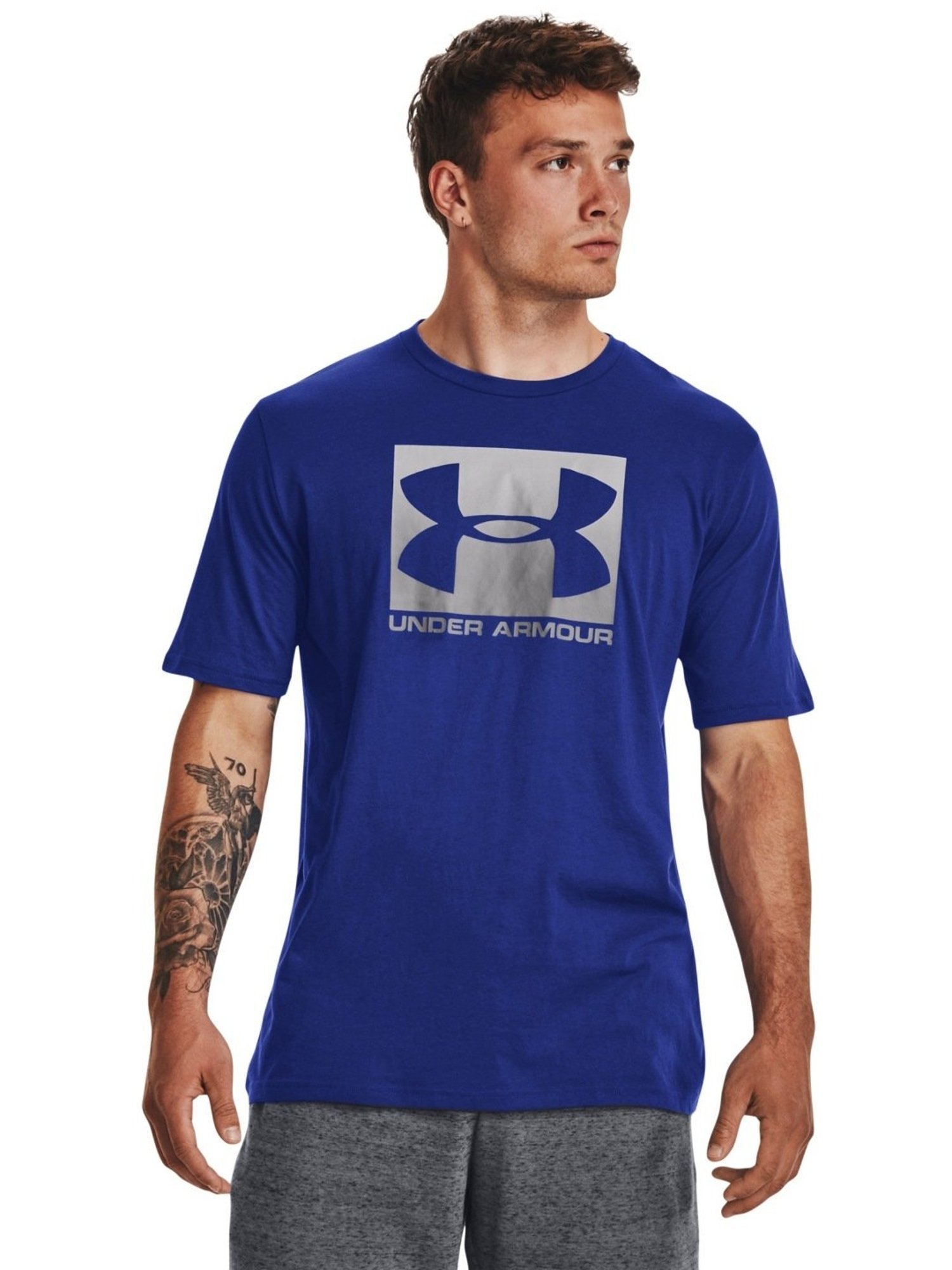 Under Armour Blue Cotton Slim Fit T-Shirt