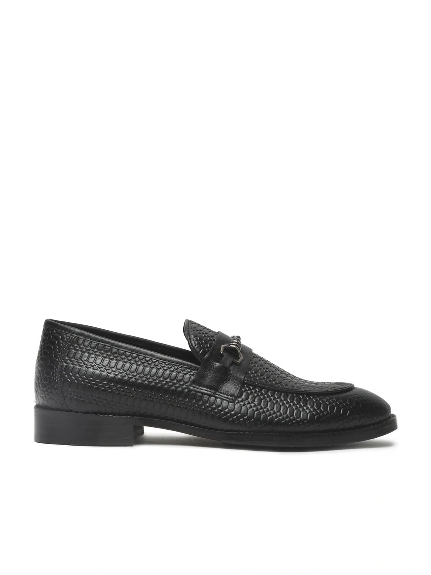 Teakwood Leathers Men's Black Casual Loafers
