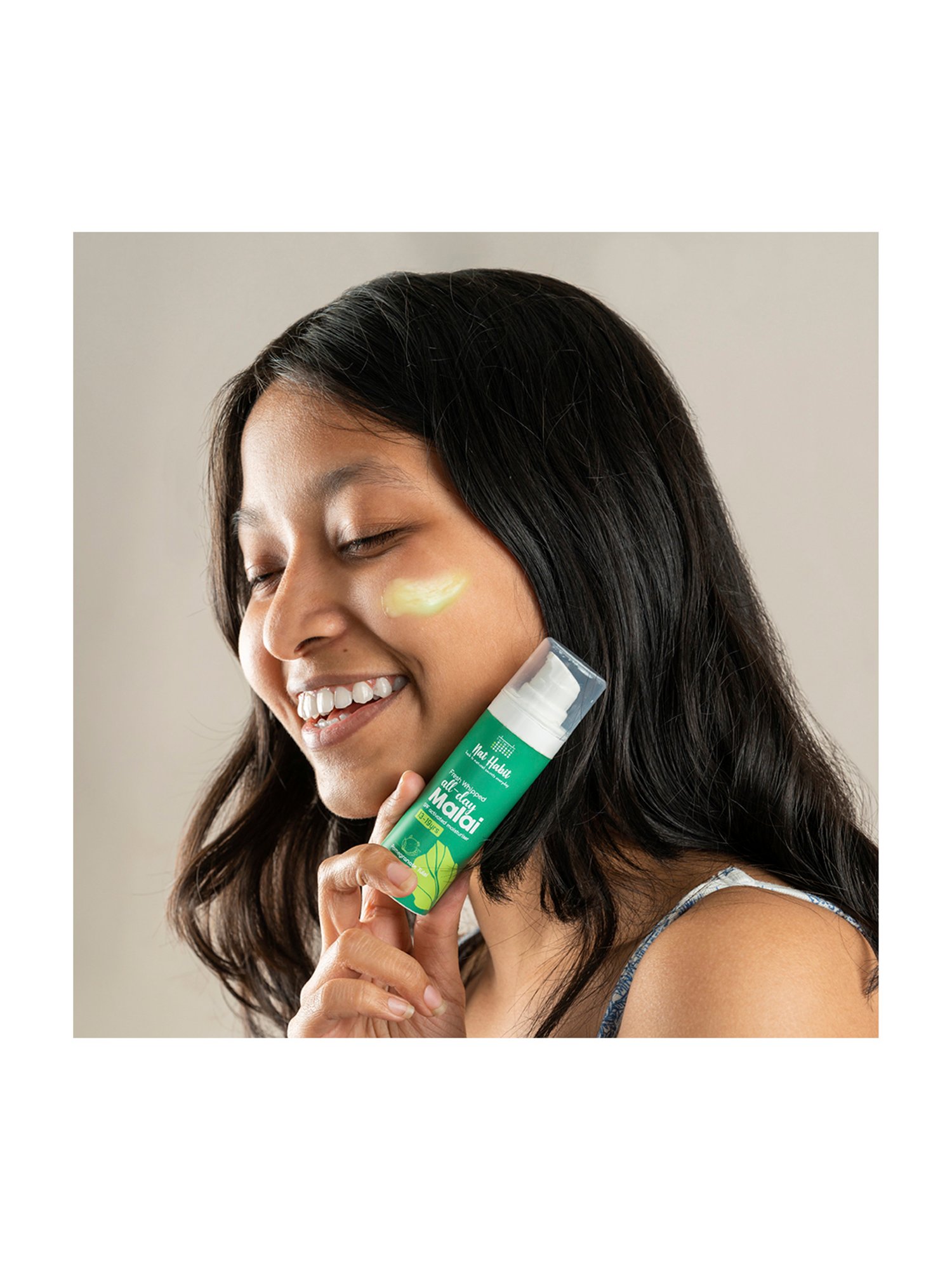 Nat Habit Pomegranate Tulsi Phyto Active Fresh Whipped All-Day Malai Face Moisturiser - 30 gm