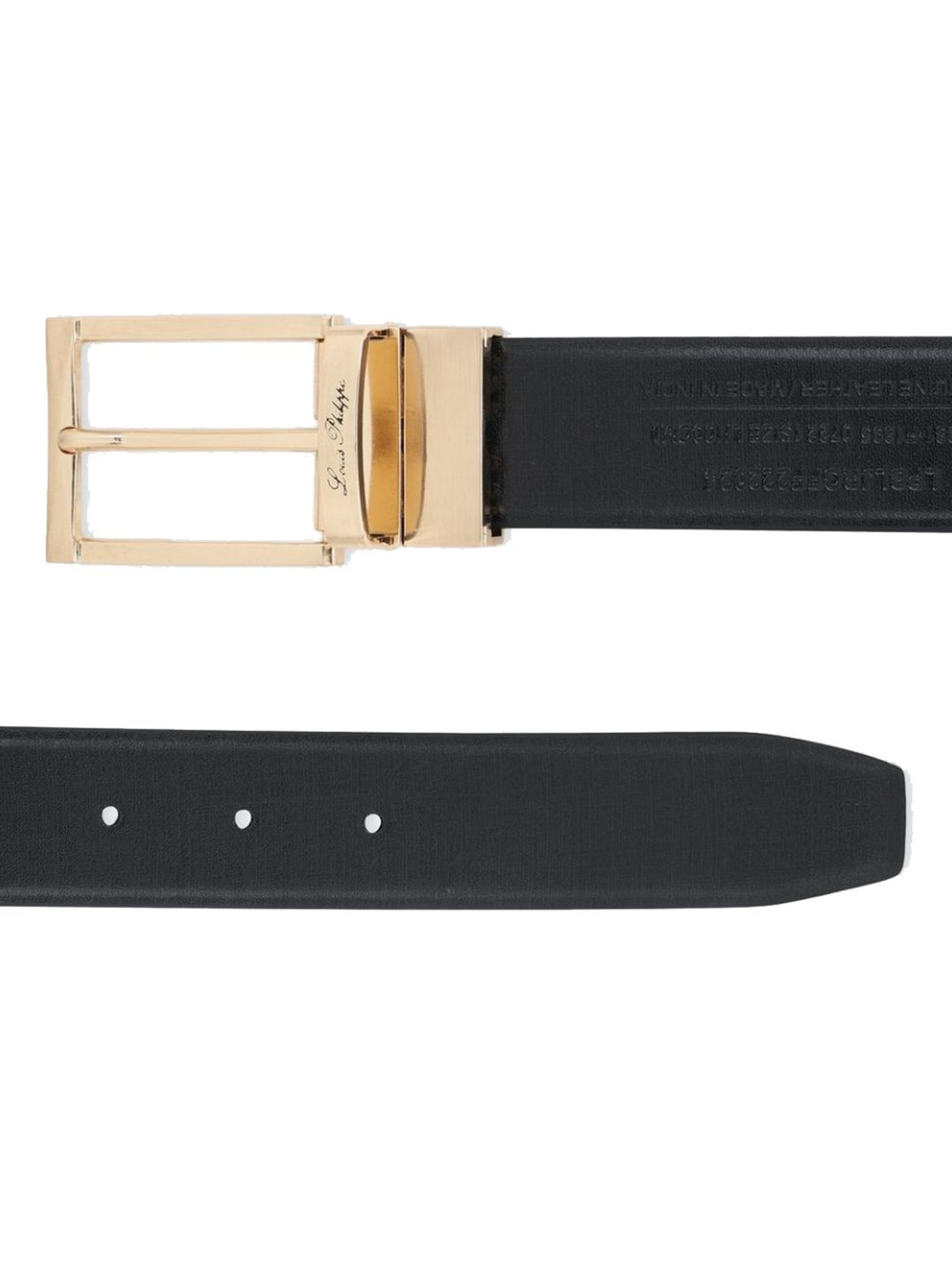 Louis Philippe Brown Leather Reversible Belt for Men
