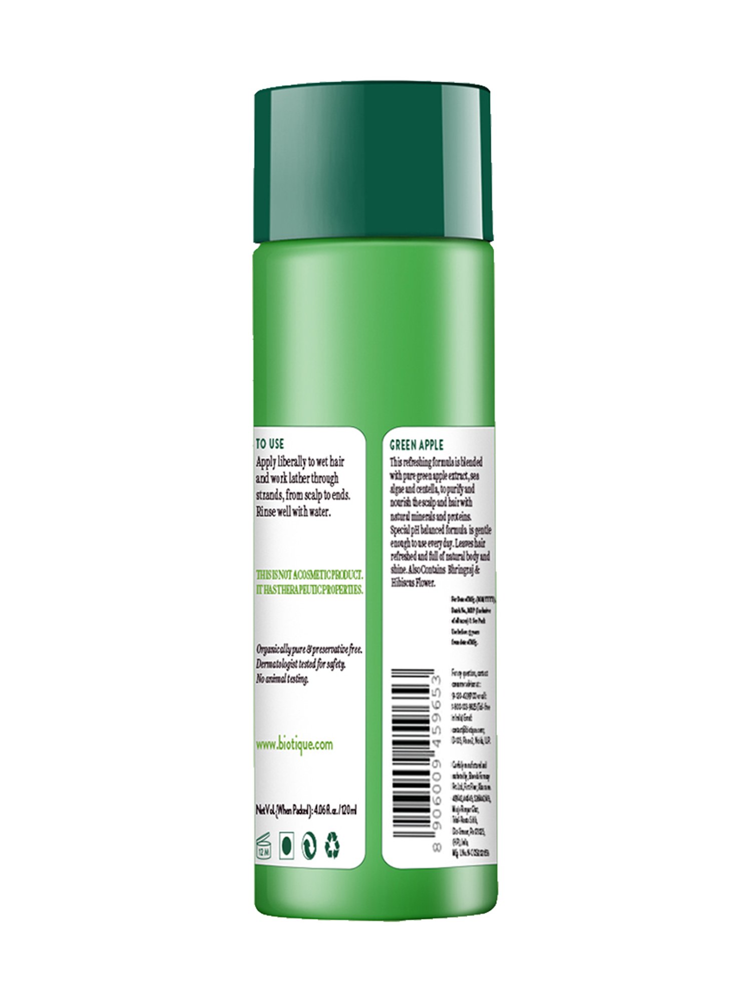 BIOTIQUE Green Apple Shine & Gloss Shampoo & Conditioner - 120 ml