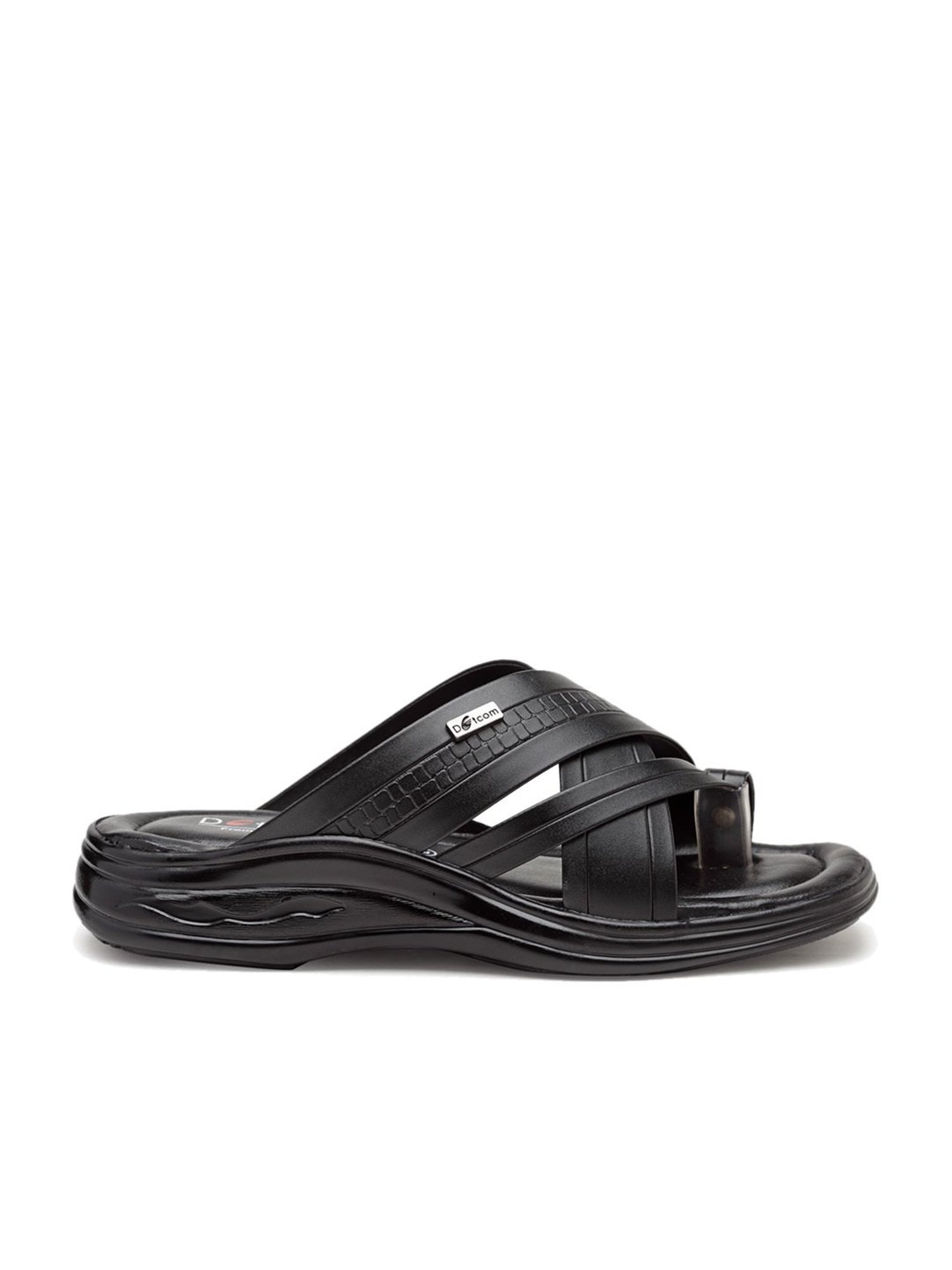 Action Men's Black Toe Ring Sandals