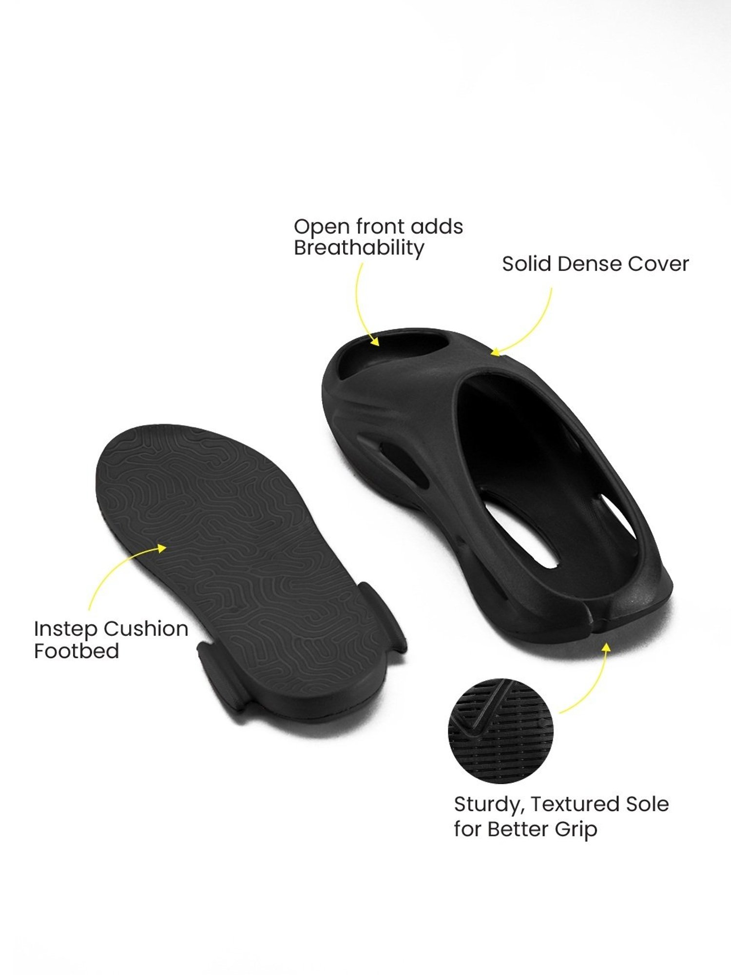 Atom Men's CloudWalk Black Slides