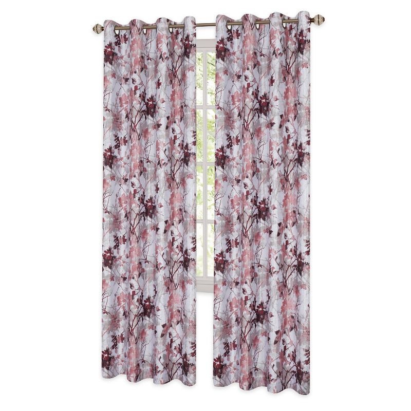 63"x50" Tranquil Lined Blackout Grommet Top Window Curtain Panel Pink - Achim