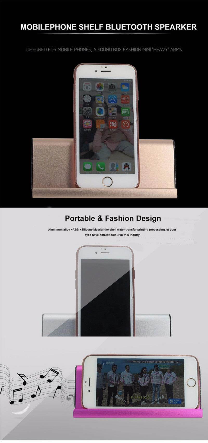 Fineblue Wireless Bluetooth Speaker with Viewing Stand Dock cradle Hifi Enhanced Bass for SmartPhone iPad support TF Card - Silver