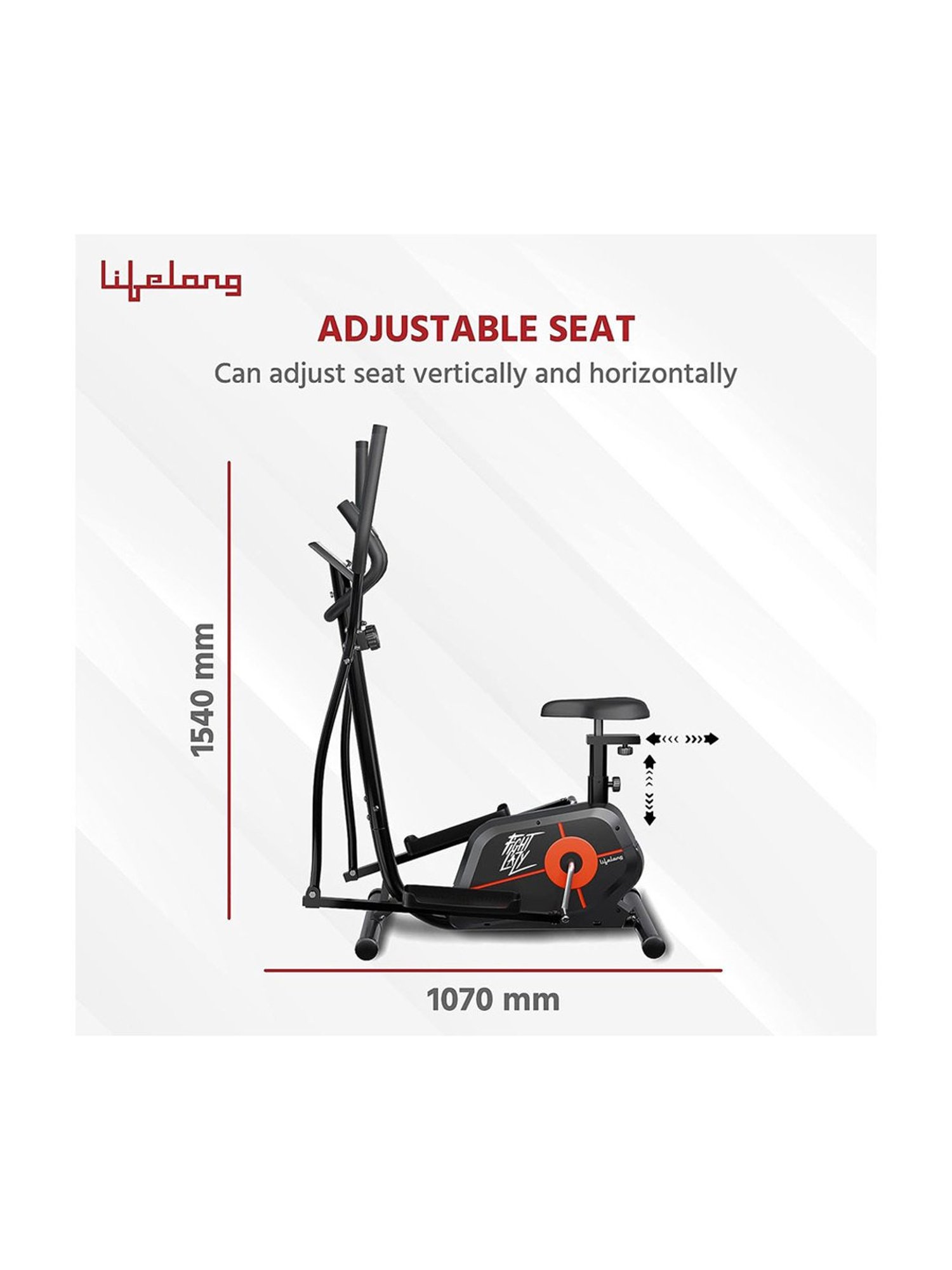 Lifelong Elliptical Cross Exercise Bike (Black) Size - One Size