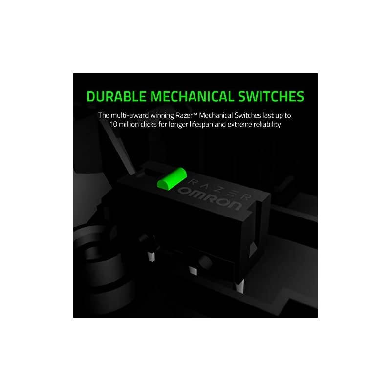 DeathAdder Essential Gaming Mouse: 6400 DPI Optical Sensor - 5 Programmable Buttons - Mechanical Switches - Rubber Side Grips - Classic Black