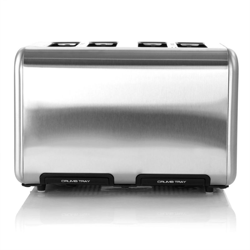 MegaChef 4 Slice Stainless Steel Toaster - Silver