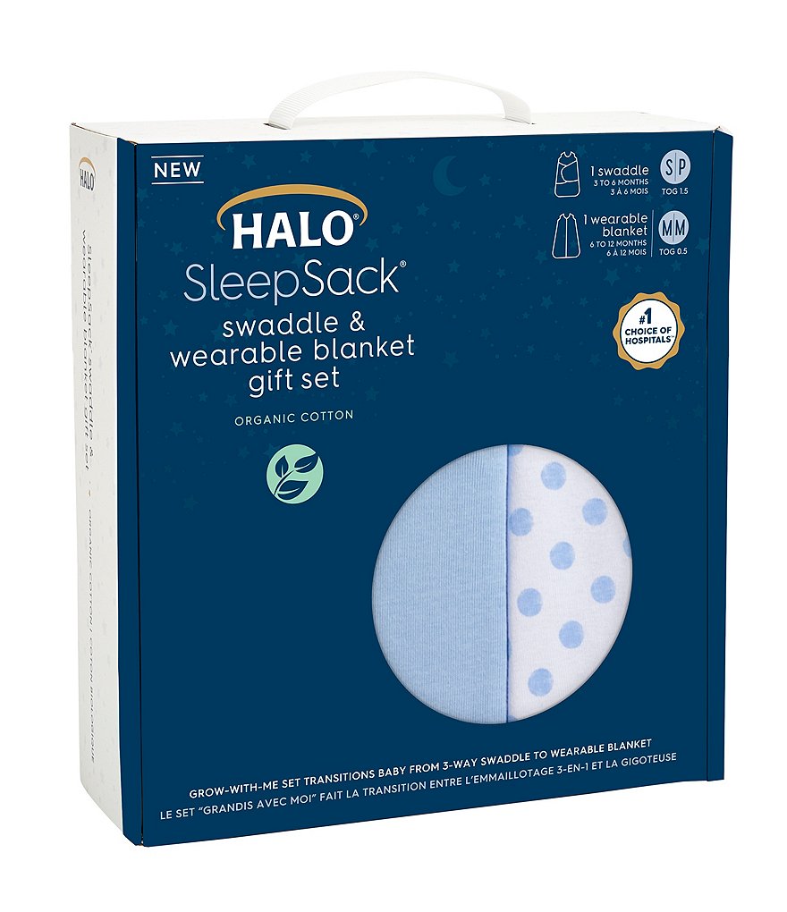 Halo Baby 3-12 Months SleepSack Swaddle Wearable Blanket 2-Piece Gift Set