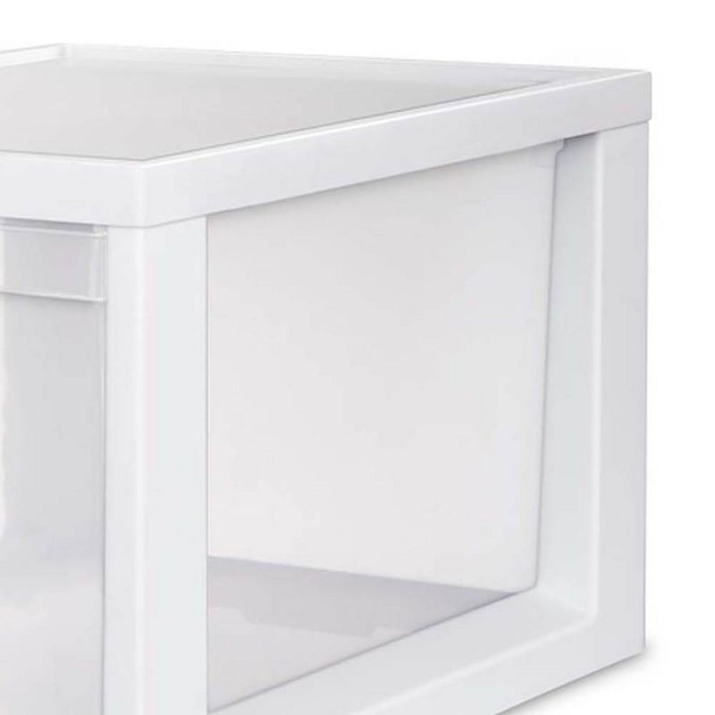 Sterilite Medium Tall Modular Stacking Storage Drawer Clear Container, 12 Pack