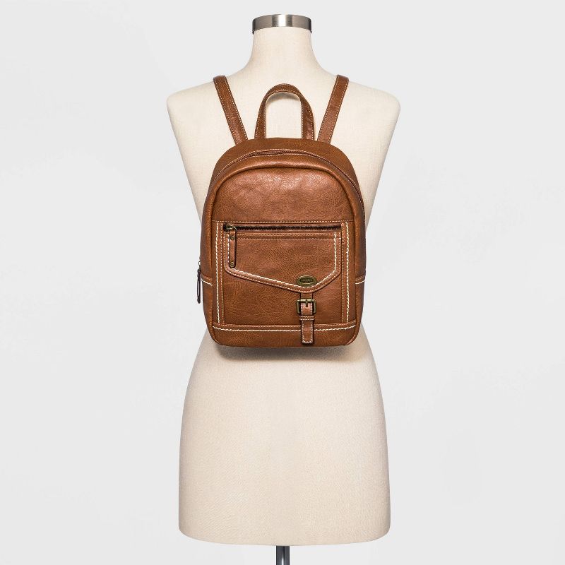 Concept Zip Closure Backpack - Brown