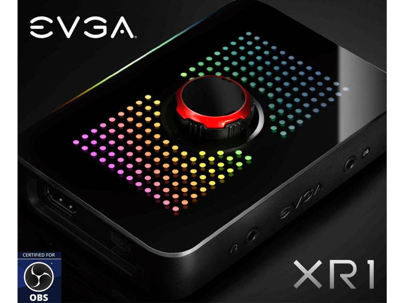 EVGA XR1 Capture Card, Certified for OBS, USB 3.0 Capture Device, 4K Pass Through, ARGB, Audio Mixer, PC, PS5, PS4, Xbox Series X and S, Xbox One, Nintendo Switch