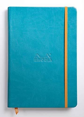Rhodia Rhodiarama A5 Webnotebook, 5.5 in x 8.25, Lined,  Turquoise