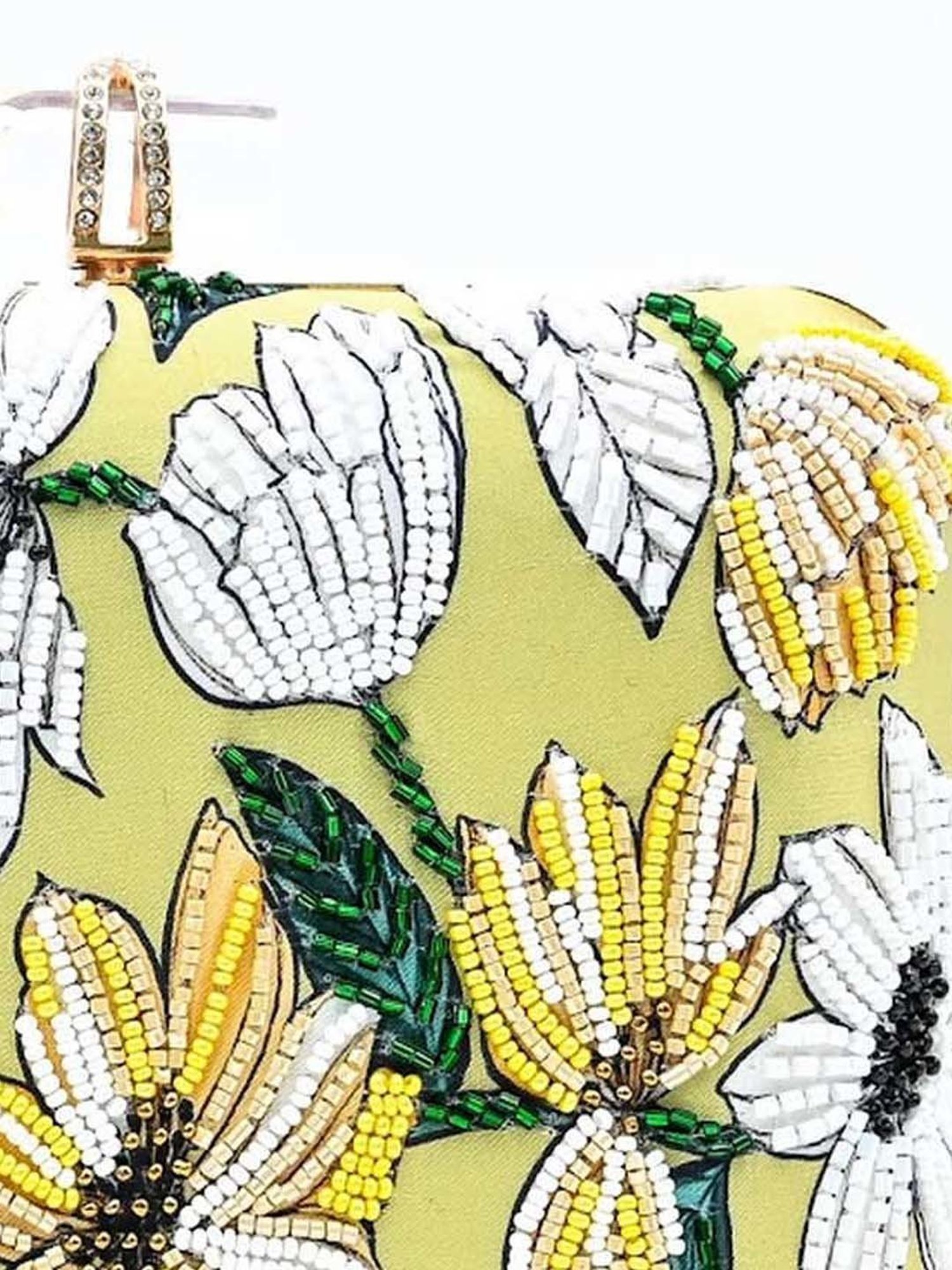 Sugarcrush Yellow Embellished Clutch