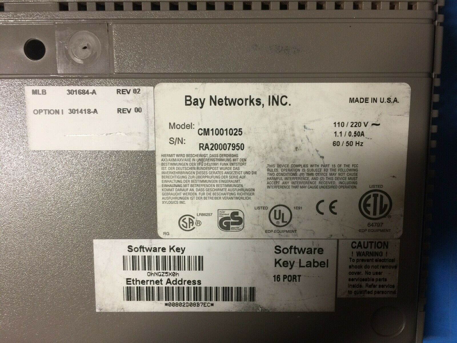 Nortel Bay Networks Remote Annex 2000 16-Port Terminal Server CM1001025