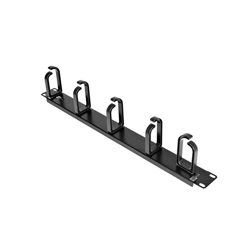com 19 Server Rack Cable Management Panel w DRing Hooks 1U Horizontal or Vertical Wire and Cord Manager Metal CABLMANAGER2