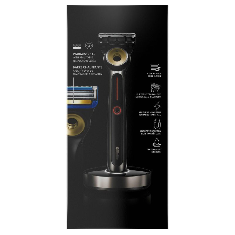 Gillette Labs Heated Razor Starter Kit - Includes Heated Razor + 2 Razor Blade Cartridges & Charging Dock