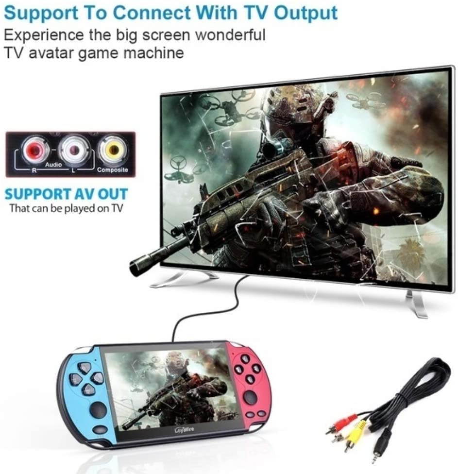 X7 Plus 5.1 in 8GB Retro Game Console with Built in Over 20,000 Games, HD Screen, Portable Video Games Classic Game, Double Rocker, MP5 Game Controller