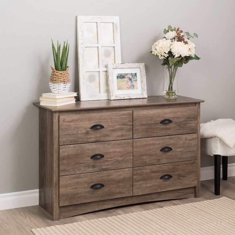 Salt Spring 6 Drawer Condo Dresser Drifted Gray - Prepac